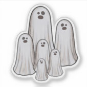 複数の幽霊のハロウィン シール (正面)