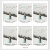 複数の日付写真を保存パーソナライズされた シール (シート)