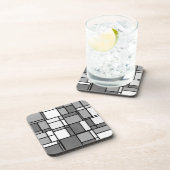 複数の灰色の白いモンドリアンパタインスパイアーン コースター (右側)