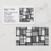 複数の灰色の白いモンドリアンパタインスパイアーン 名刺 (正面/裏面)