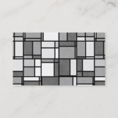 複数の灰色の白いモンドリアンパタインスパイアーン 名刺 (裏面)