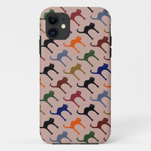 複数の猫~動物のパターン Case-Mate iPhoneケース (裏面)