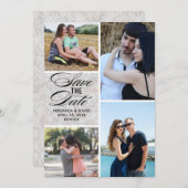 複数の画像ポートレート結婚式の日付を保存 セーブザデート (正面/裏面)