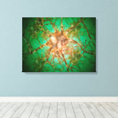 複数の神経細胞の顕微鏡的見解1 キャンバスプリント (インサイチュ (ウッドフロア))