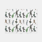 複数の第2次世界大戦飛行機のパターン フリースブランケット (正面(横))