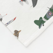 複数の第2次世界大戦飛行機のパターン フリースブランケット (角)