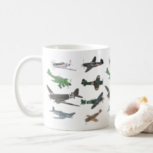 複数の第2次世界大戦飛行機 コーヒーマグカップ