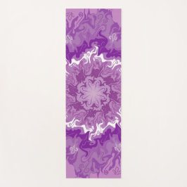 複数の紫色の色合いの曼荼羅 ヨガマット
