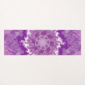 複数の紫色の色合いの曼荼羅 ヨガマット (正面(横))