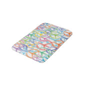 複数の色の平和シンボル バスマット (アングル)