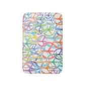 複数の色の平和シンボル バスマット (正面縦)