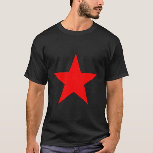 複数の色の赤い星 Tシャツ (正面)