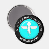 複数の薬物アレルギー磁石 マグネット (正面/裏面)