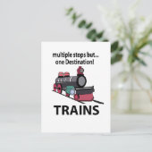 複数の行ストップき先列車を1本ずつ増発 ポストカード (スタンド正面)