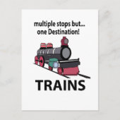 複数の行ストップき先列車を1本ずつ増発 ポストカード (正面)