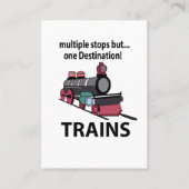 複数の行ストップき先列車を1本ずつ増発 名刺 (正面)