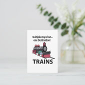 複数の行ストップき先列車を1本ずつ増発 名刺 (スタンド正面)