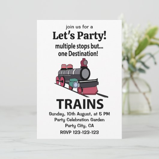 複数の行ストップき先列車を1本ずつ増発 招待状 (スタンド正面)