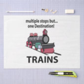 複数の行ストップき先列車を1本ずつ増発 薄葉紙 (クラフト)