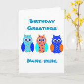 複数の製品に3つのOwl カード (黄色い花)