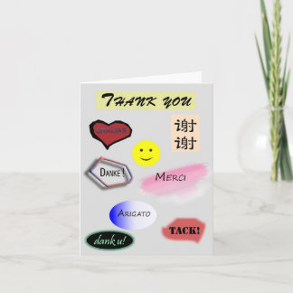 複数の言語でありがとう サンキューカード