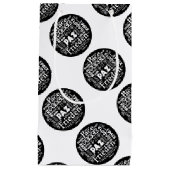 複数の言語での小規模な抱き枕平和デザイン スモールペーパーバッグ (正面)