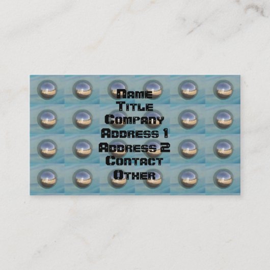 複数の銀球ボールベアリング 名刺 (正面)