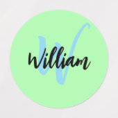 複数の防水モノグラムラベル | 名前の衣類 ラベル (デザイン1)