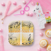 複数の音楽ノート ペーパープレート (パーティー)