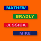 複数はっきりした色の名前の防水 ラベル