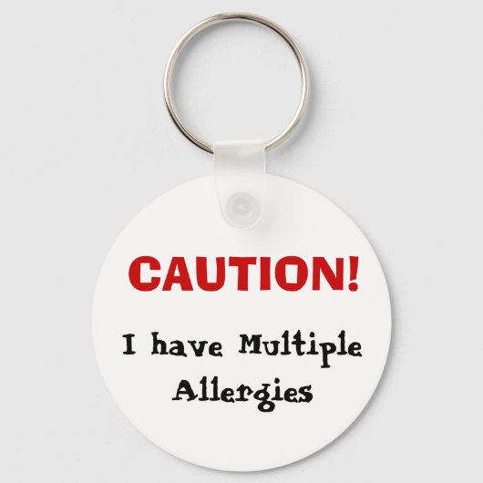 複数アレルギーのキーチェーン キーホルダー (正面)
