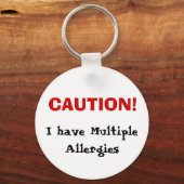複数アレルギーのキーチェーン キーホルダー (正面)