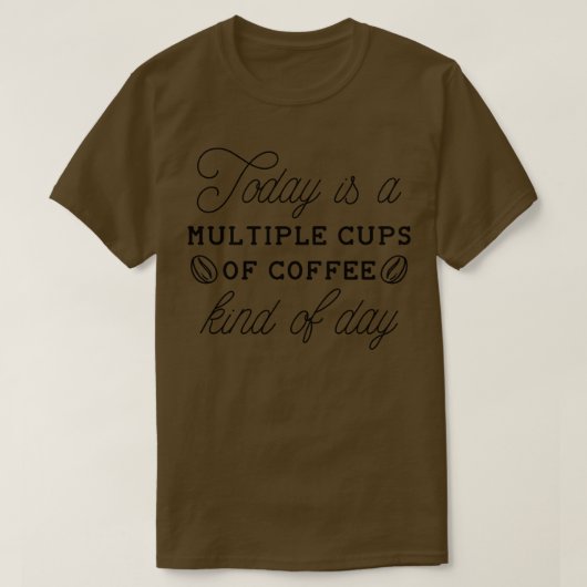 複数カップのコーヒー2 Tシャツ (デザイン正面)