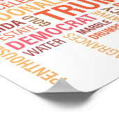 複数カラフルトランプ政治家 ポスター (角)