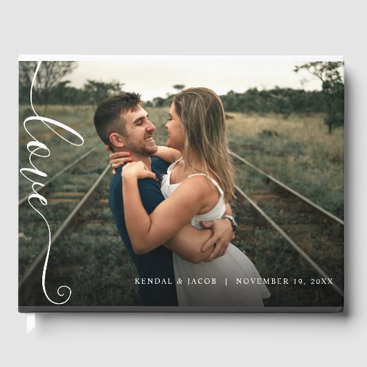 複数フォトコラージュ結婚のゲストブック ゲストブック (正面)