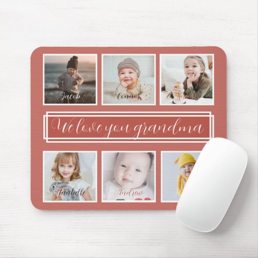 複数フォトマウスパッモダントのおばあちゃんのギフト マウスパッド (マウス)