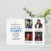 複数フォト卒業パーティー招待状 招待状 (スタンド正面)