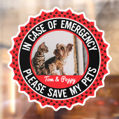 複数ペット安全警告カスタム応答者 ウィンドウサイン (シート2)