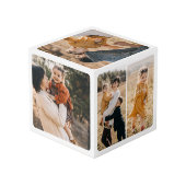 複数ミニマルモダン写真コラージモノグラム フォトキューブ (裏面アングル)