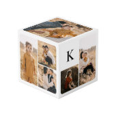 複数ミニマルモダン写真コラージモノグラム フォトキューブ (正面アングル)