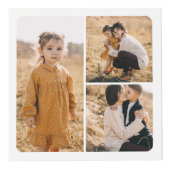 複数ミニマルモダン写真コラージモノグラム フォトキューブ (正面)