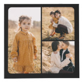 複数ミニマルモダン写真コラージモノグラム フォトキューブ (正面)