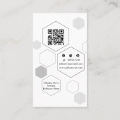 複数モダンのコラージュ六角ハニカム 名刺 (裏面)