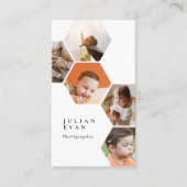 複数モダンのコラージュ六角ハニカム 名刺 (正面)