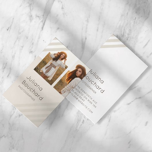 複数モダンミニマル写真撮影 名刺