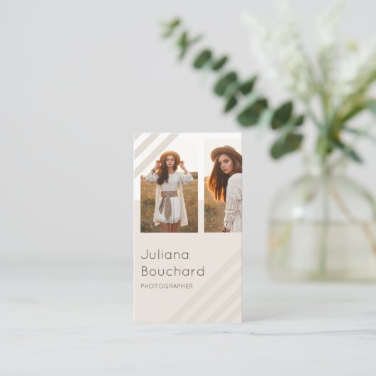 複数モダンミニマル写真撮影 名刺 (スタンド正面)