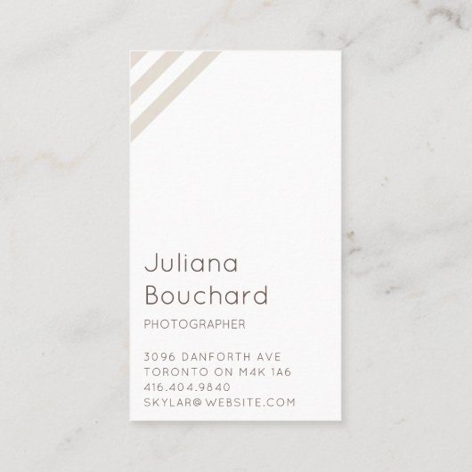 複数モダンミニマル写真撮影 名刺 (裏面)