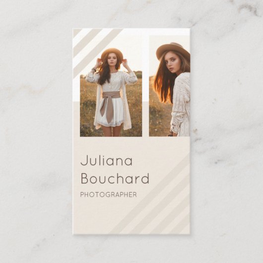 複数モダンミニマル写真撮影 名刺 (正面)
