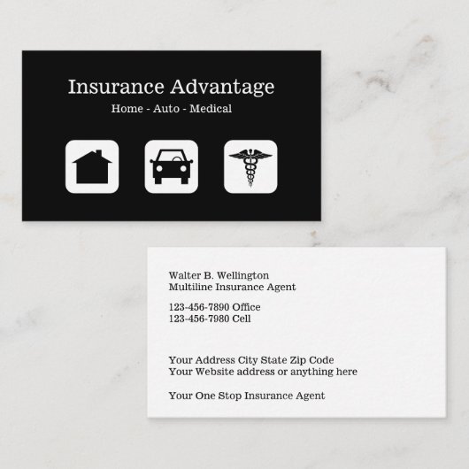 複数保険募集人 名刺 (正面/裏面)