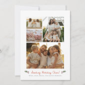 複数写真でホリデーシーズンの挨拶を伝える写真 シーズンカード (正面)